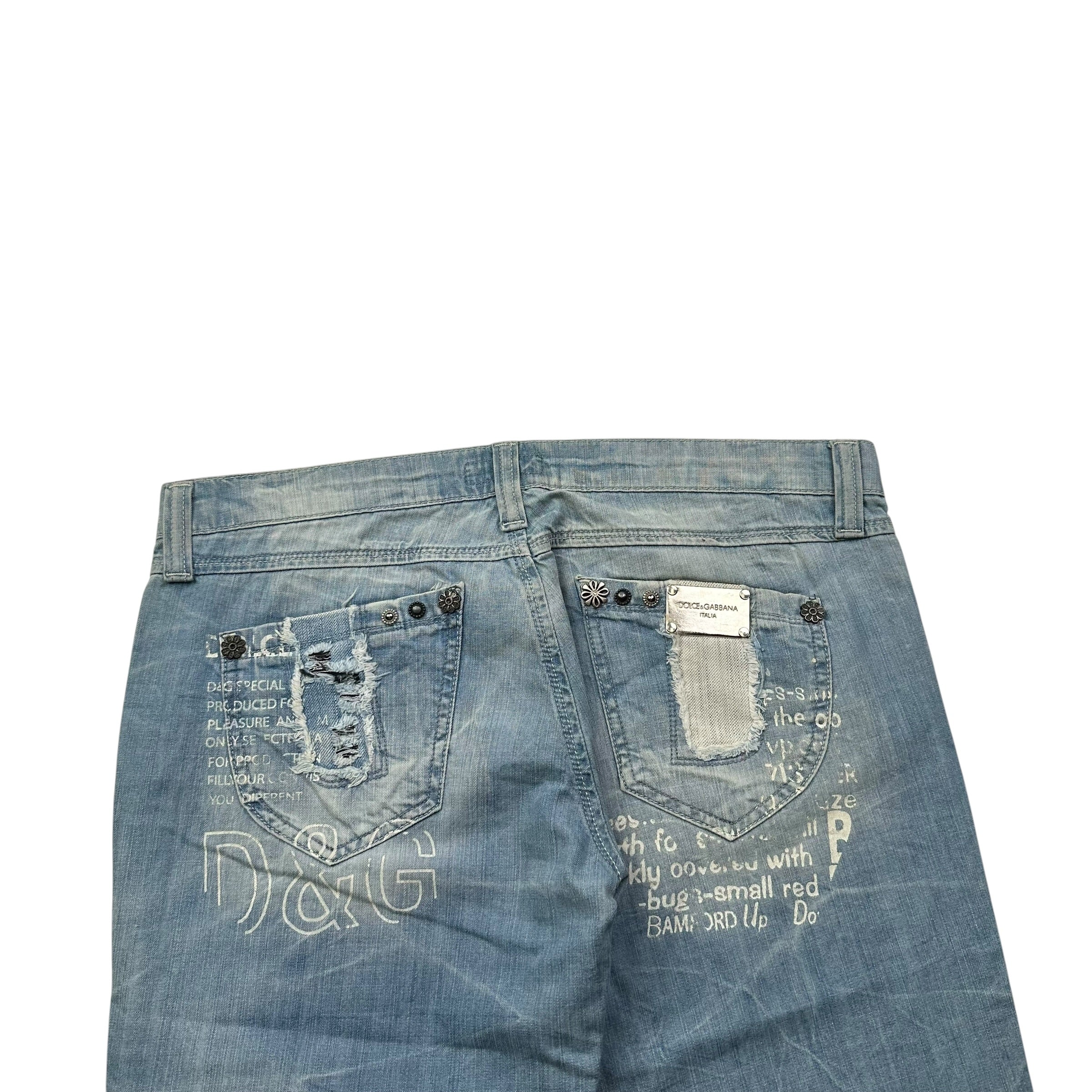 Dolce & Gabbana Big Print Jeans (M)
